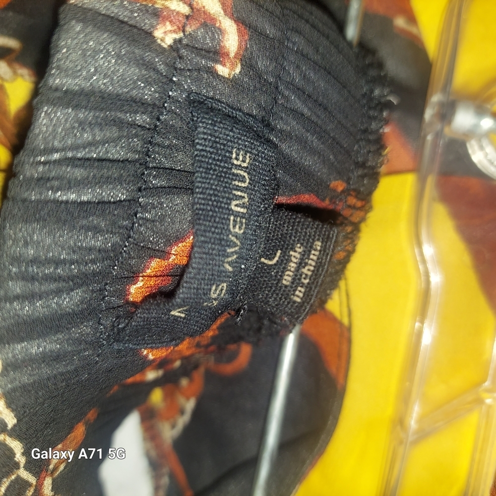 Black and Brown Wide-Leg Jumpsuit with Eclectic Print..excelen - Picture 4 of 7